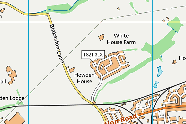 TS21 3LX map - OS VectorMap District (Ordnance Survey) TS21 3LX map - OS VectorMap District (Ordnance Survey)