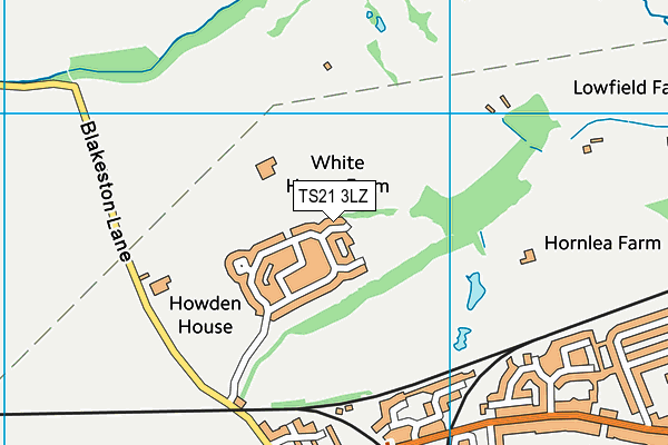 TS21 3LZ map - OS VectorMap District (Ordnance Survey) TS21 3LZ map - OS VectorMap District (Ordnance Survey)