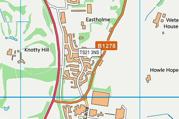 TS21 3NS map - OS VectorMap District (Ordnance Survey) TS21 3NS map - OS VectorMap District (Ordnance Survey)