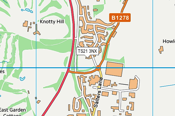 TS21 3NX map - OS VectorMap District (Ordnance Survey) TS21 3NX map - OS VectorMap District (Ordnance Survey)