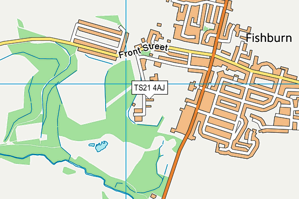 TS21 4AJ map - OS VectorMap District (Ordnance Survey) TS21 4AJ map - OS VectorMap District (Ordnance Survey)