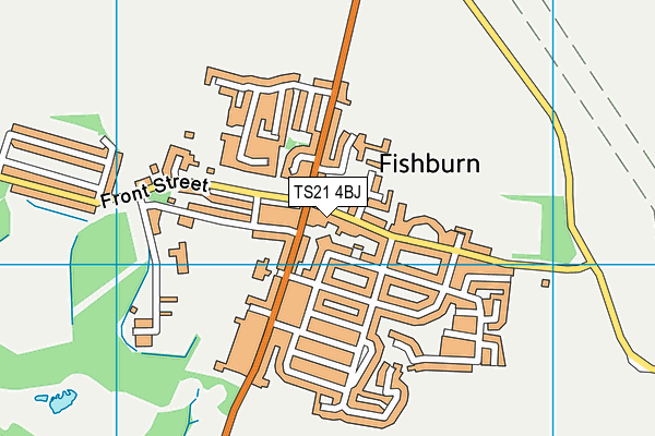 TS21 4BJ map - OS VectorMap District (Ordnance Survey) TS21 4BJ map - OS VectorMap District (Ordnance Survey)