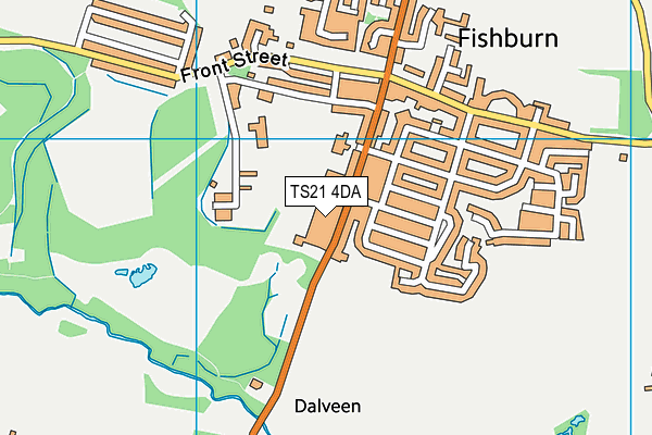 TS21 4DA map - OS VectorMap District (Ordnance Survey) TS21 4DA map - OS VectorMap District (Ordnance Survey)