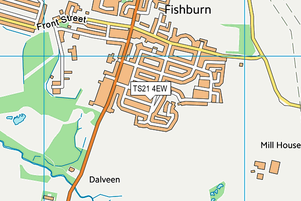 TS21 4EW map - OS VectorMap District (Ordnance Survey) TS21 4EW map - OS VectorMap District (Ordnance Survey)
