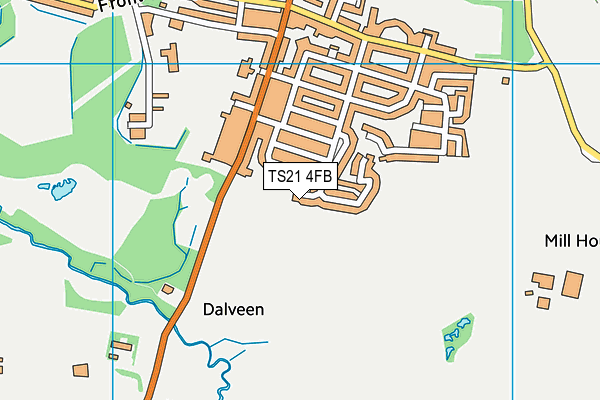 TS21 4FB map - OS VectorMap District (Ordnance Survey) TS21 4FB map - OS VectorMap District (Ordnance Survey)
