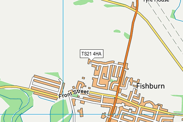 TS21 4HA map - OS VectorMap District (Ordnance Survey) TS21 4HA map - OS VectorMap District (Ordnance Survey)
