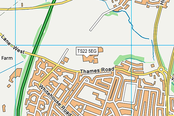 TS22 5EG map - OS VectorMap District (Ordnance Survey) TS22 5EG map - OS VectorMap District (Ordnance Survey)