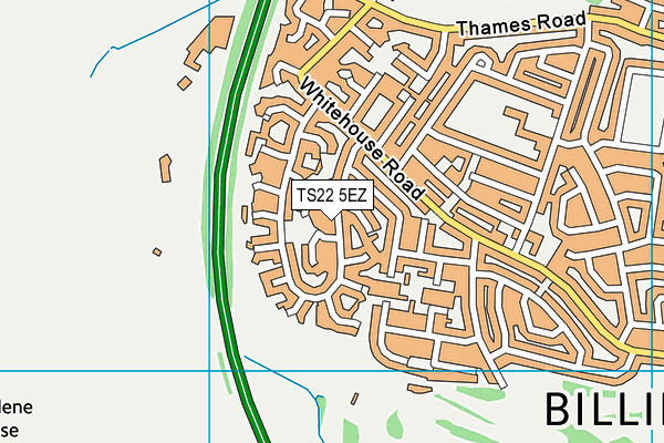 TS22 5EZ map - OS VectorMap District (Ordnance Survey)