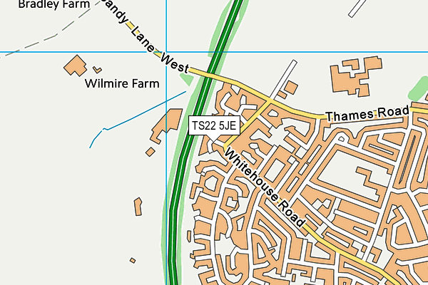 TS22 5JE map - OS VectorMap District (Ordnance Survey) TS22 5JE map - OS VectorMap District (Ordnance Survey)