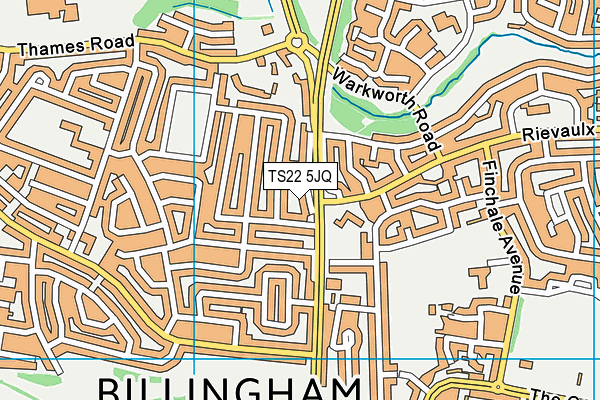 TS22 5JQ map - OS VectorMap District (Ordnance Survey) TS22 5JQ map - OS VectorMap District (Ordnance Survey)