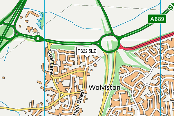 TS22 5LZ map - OS VectorMap District (Ordnance Survey) TS22 5LZ map - OS VectorMap District (Ordnance Survey)