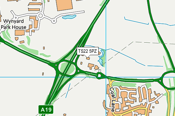 TS22 5PZ map - OS VectorMap District (Ordnance Survey)