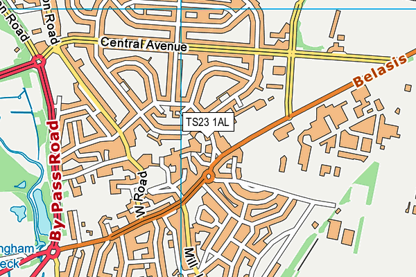 TS23 1AL map - OS VectorMap District (Ordnance Survey) TS23 1AL map - OS VectorMap District (Ordnance Survey)