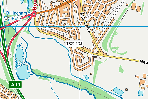 TS23 1DJ map - OS VectorMap District (Ordnance Survey) TS23 1DJ map - OS VectorMap District (Ordnance Survey)