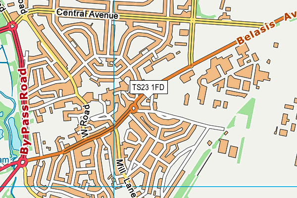 TS23 1FD map - OS VectorMap District (Ordnance Survey) TS23 1FD map - OS VectorMap District (Ordnance Survey)