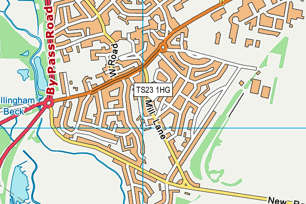 TS23 1HG map - OS VectorMap District (Ordnance Survey) TS23 1HG map - OS VectorMap District (Ordnance Survey)
