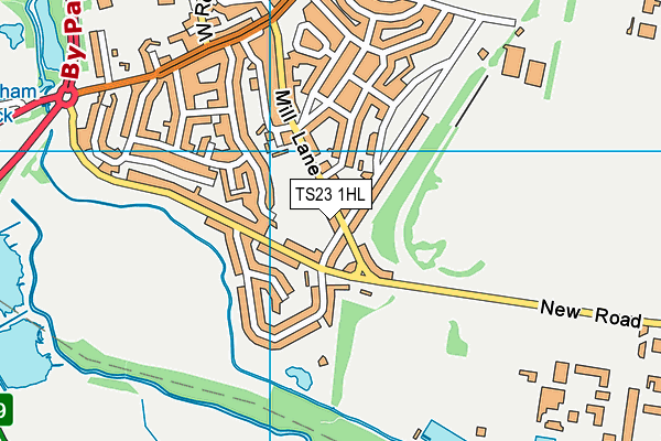 TS23 1HL map - OS VectorMap District (Ordnance Survey) TS23 1HL map - OS VectorMap District (Ordnance Survey)