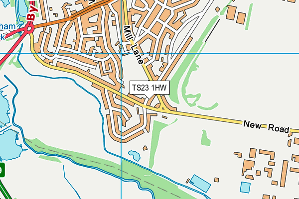 TS23 1HW map - OS VectorMap District (Ordnance Survey) TS23 1HW map - OS VectorMap District (Ordnance Survey)