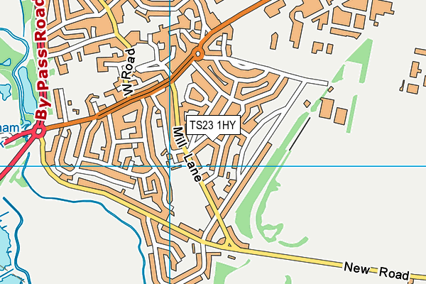 TS23 1HY map - OS VectorMap District (Ordnance Survey) TS23 1HY map - OS VectorMap District (Ordnance Survey)