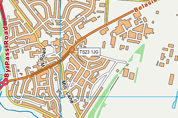 TS23 1JG map - OS VectorMap District (Ordnance Survey) TS23 1JG map - OS VectorMap District (Ordnance Survey)