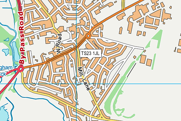 TS23 1JL map - OS VectorMap District (Ordnance Survey) TS23 1JL map - OS VectorMap District (Ordnance Survey)