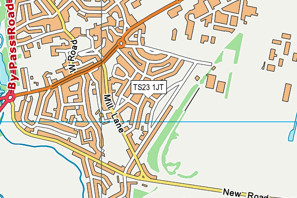 TS23 1JT map - OS VectorMap District (Ordnance Survey) TS23 1JT map - OS VectorMap District (Ordnance Survey)