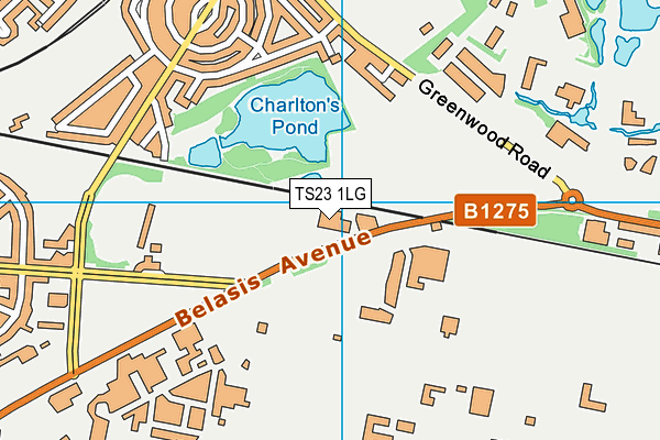 TS23 1LG map - OS VectorMap District (Ordnance Survey) TS23 1LG map - OS VectorMap District (Ordnance Survey)