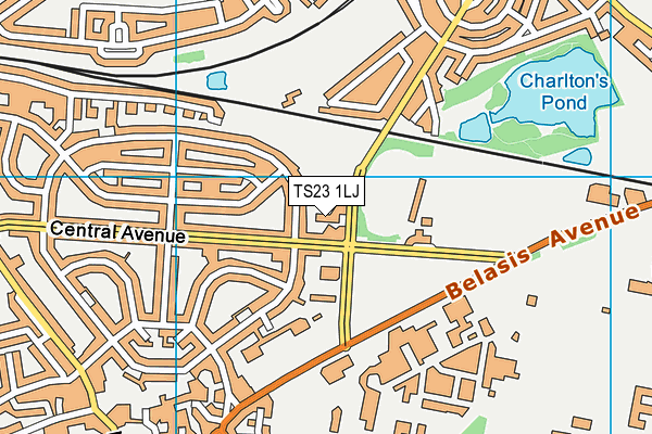 TS23 1LJ map - OS VectorMap District (Ordnance Survey) TS23 1LJ map - OS VectorMap District (Ordnance Survey)