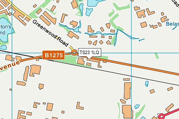 TS23 1LQ map - OS VectorMap District (Ordnance Survey) TS23 1LQ map - OS VectorMap District (Ordnance Survey)