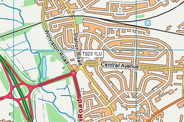 TS23 1LU map - OS VectorMap District (Ordnance Survey) TS23 1LU map - OS VectorMap District (Ordnance Survey)