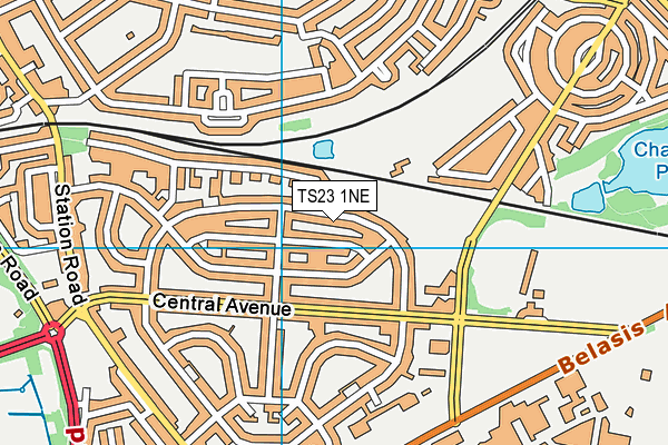TS23 1NE map - OS VectorMap District (Ordnance Survey) TS23 1NE map - OS VectorMap District (Ordnance Survey)