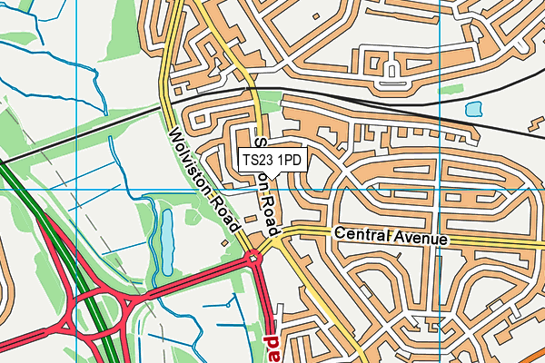 TS23 1PD map - OS VectorMap District (Ordnance Survey) TS23 1PD map - OS VectorMap District (Ordnance Survey)