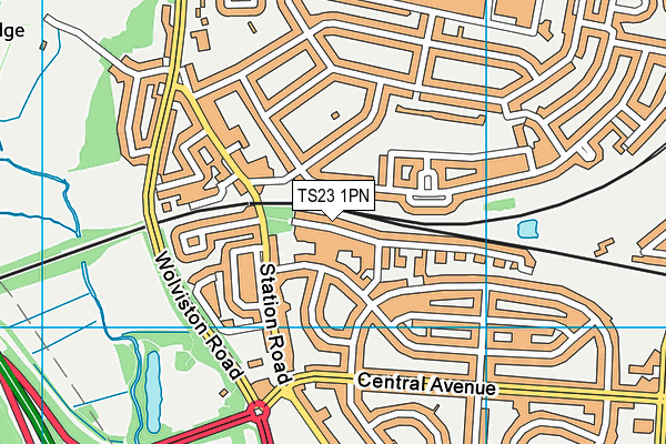 TS23 1PN map - OS VectorMap District (Ordnance Survey) TS23 1PN map - OS VectorMap District (Ordnance Survey)
