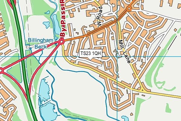TS23 1QH map - OS VectorMap District (Ordnance Survey) TS23 1QH map - OS VectorMap District (Ordnance Survey)