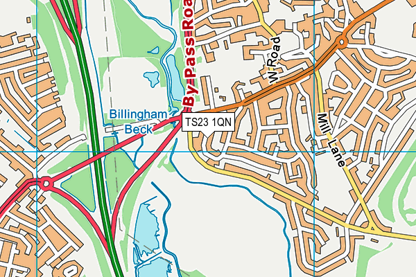 TS23 1QN map - OS VectorMap District (Ordnance Survey) TS23 1QN map - OS VectorMap District (Ordnance Survey)