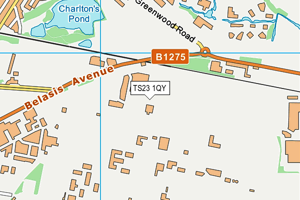 TS23 1QY map - OS VectorMap District (Ordnance Survey) TS23 1QY map - OS VectorMap District (Ordnance Survey)