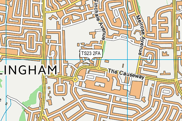 TS23 2FA map - OS VectorMap District (Ordnance Survey) TS23 2FA map - OS VectorMap District (Ordnance Survey)