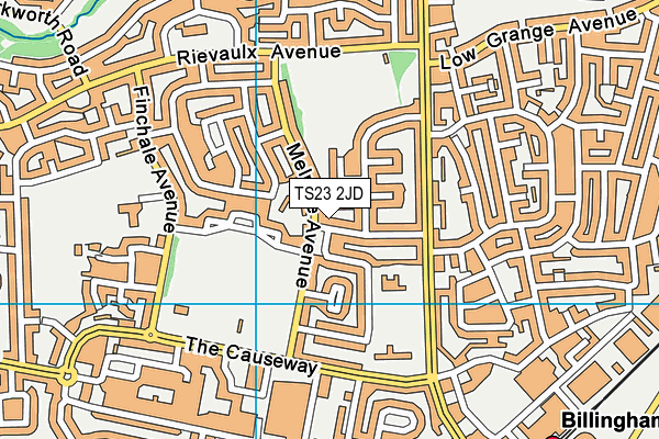 TS23 2JD map - OS VectorMap District (Ordnance Survey) TS23 2JD map - OS VectorMap District (Ordnance Survey)
