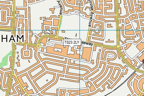 TS23 2LY map - OS VectorMap District (Ordnance Survey) TS23 2LY map - OS VectorMap District (Ordnance Survey)