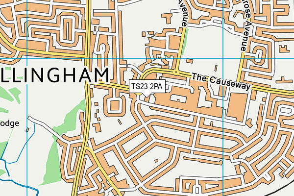 TS23 2PA map - OS VectorMap District (Ordnance Survey) TS23 2PA map - OS VectorMap District (Ordnance Survey)