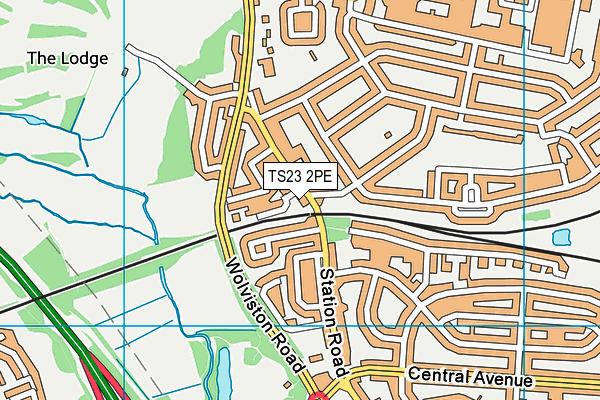 TS23 2PE map - OS VectorMap District (Ordnance Survey) TS23 2PE map - OS VectorMap District (Ordnance Survey)