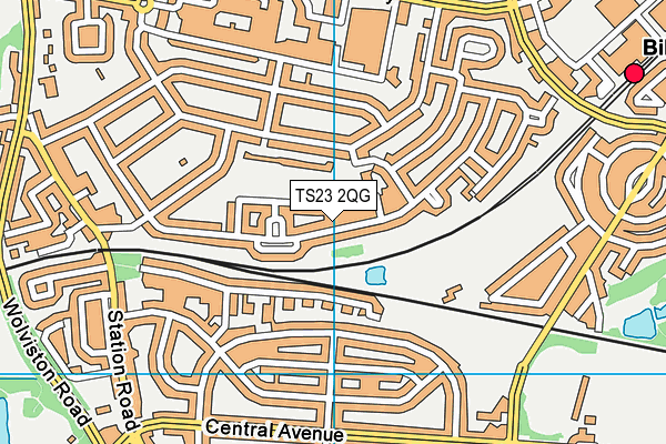 TS23 2QG map - OS VectorMap District (Ordnance Survey) TS23 2QG map - OS VectorMap District (Ordnance Survey)