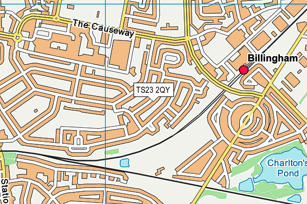 TS23 2QY map - OS VectorMap District (Ordnance Survey) TS23 2QY map - OS VectorMap District (Ordnance Survey)