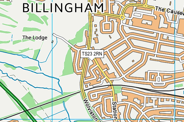 TS23 2RN map - OS VectorMap District (Ordnance Survey) TS23 2RN map - OS VectorMap District (Ordnance Survey)