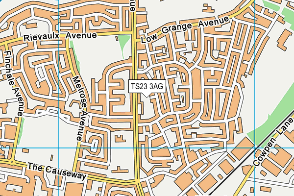 TS23 3AG map - OS VectorMap District (Ordnance Survey) TS23 3AG map - OS VectorMap District (Ordnance Survey)