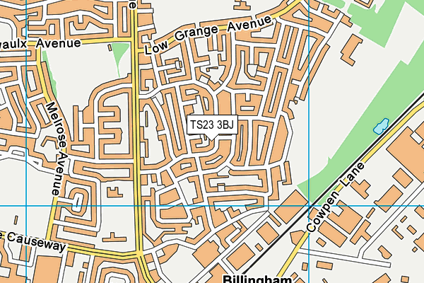 TS23 3BJ map - OS VectorMap District (Ordnance Survey) TS23 3BJ map - OS VectorMap District (Ordnance Survey)