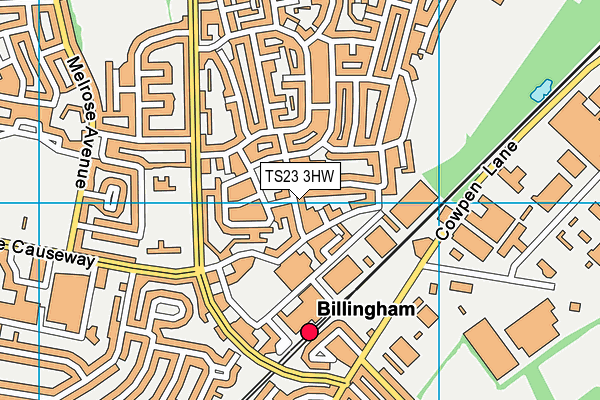 TS23 3HW map - OS VectorMap District (Ordnance Survey) TS23 3HW map - OS VectorMap District (Ordnance Survey)