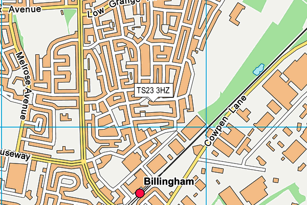 TS23 3HZ map - OS VectorMap District (Ordnance Survey) TS23 3HZ map - OS VectorMap District (Ordnance Survey)