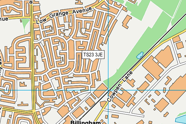 TS23 3JE map - OS VectorMap District (Ordnance Survey) TS23 3JE map - OS VectorMap District (Ordnance Survey)