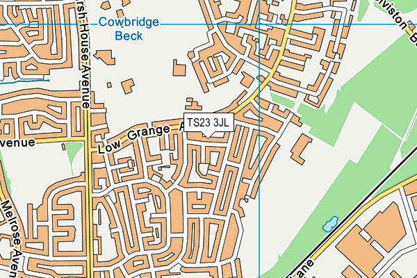 TS23 3JL map - OS VectorMap District (Ordnance Survey)